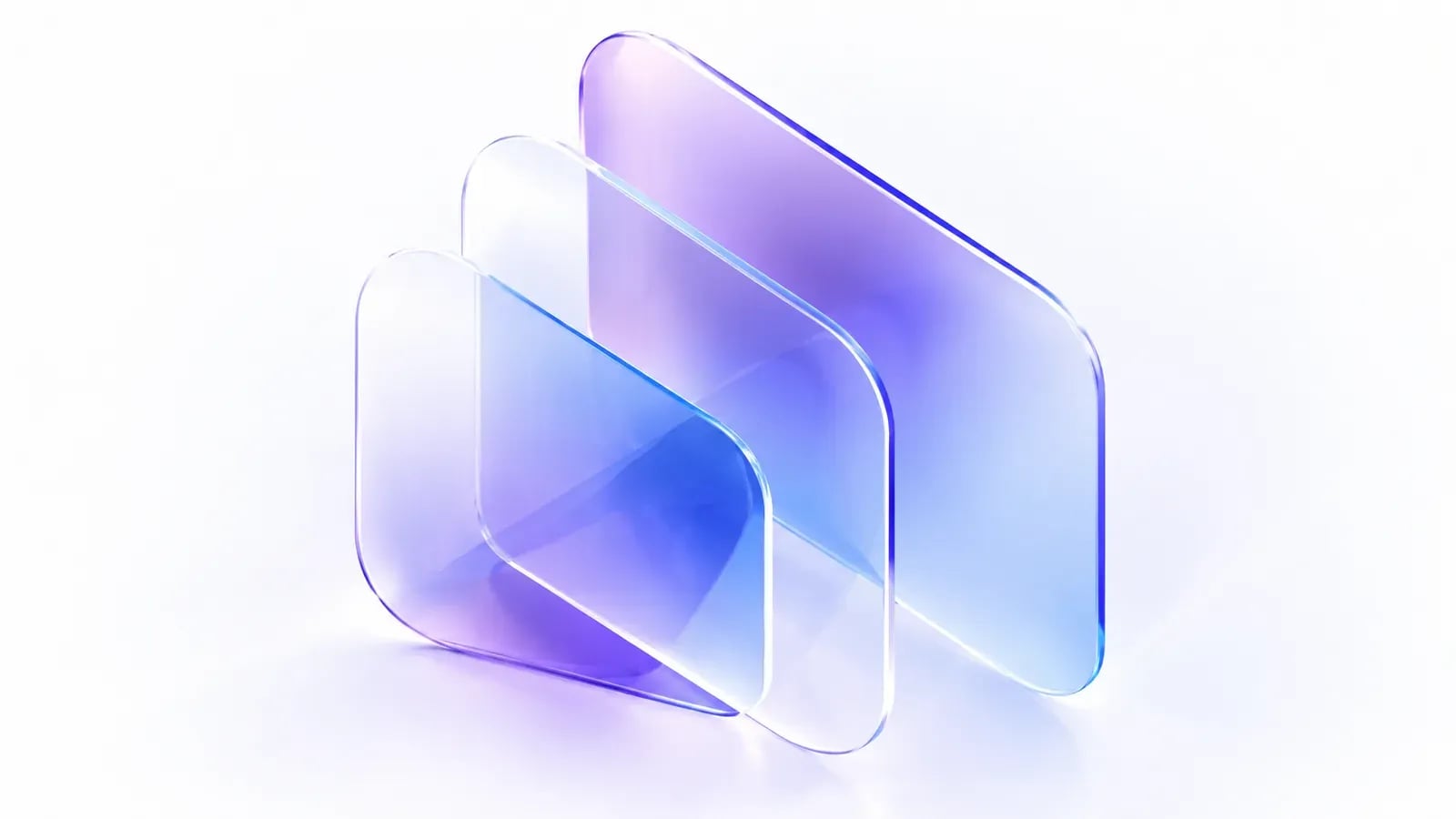 Translucent lavender glass panels