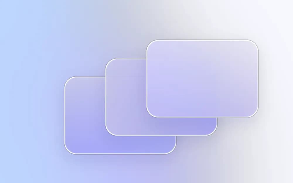 Layered glass panels illustration