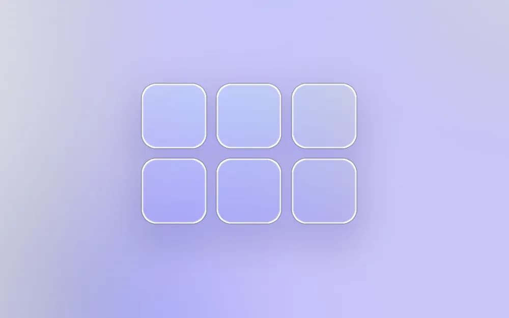 Glass tiles representing ERP apps